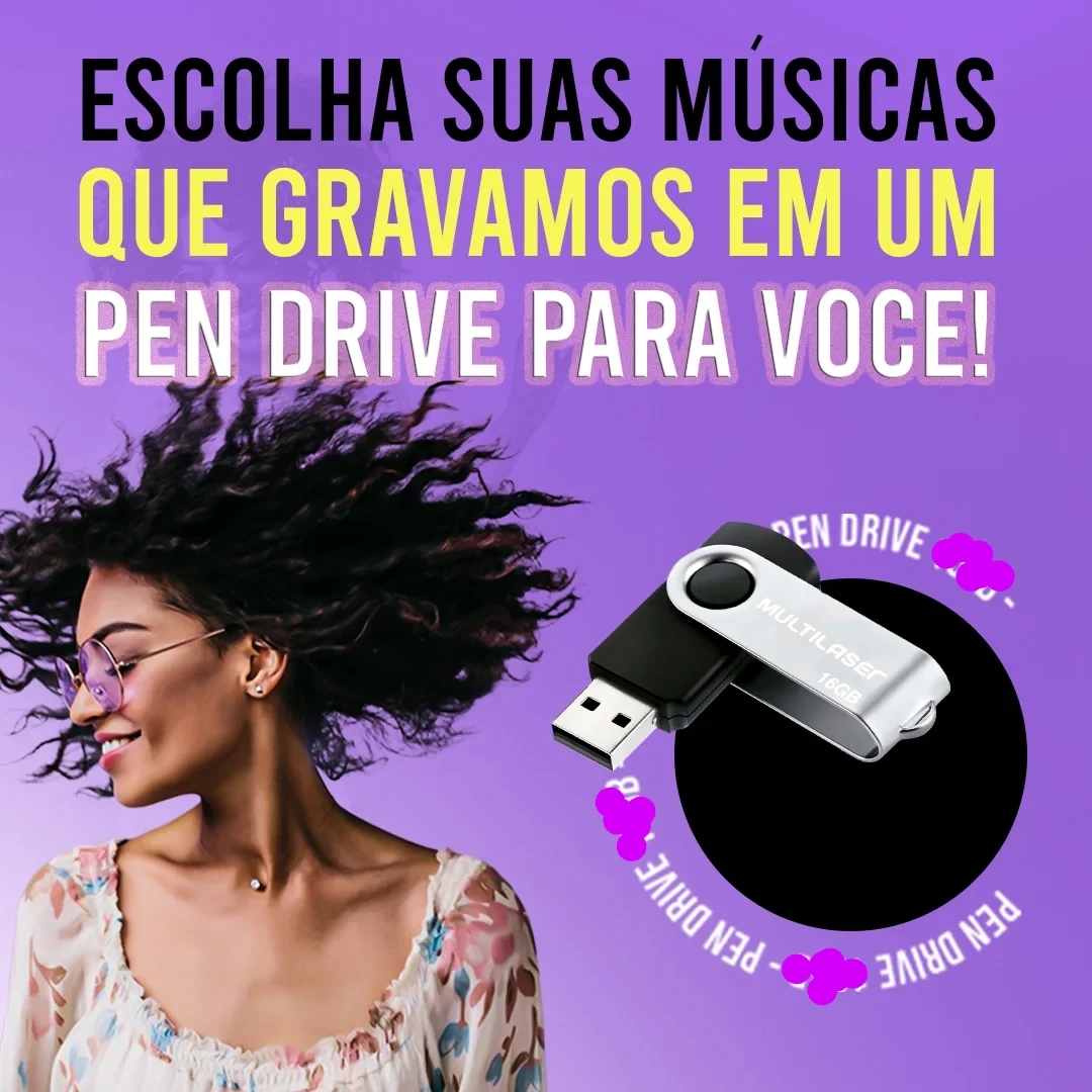 Pendrive c/ 300 musicas